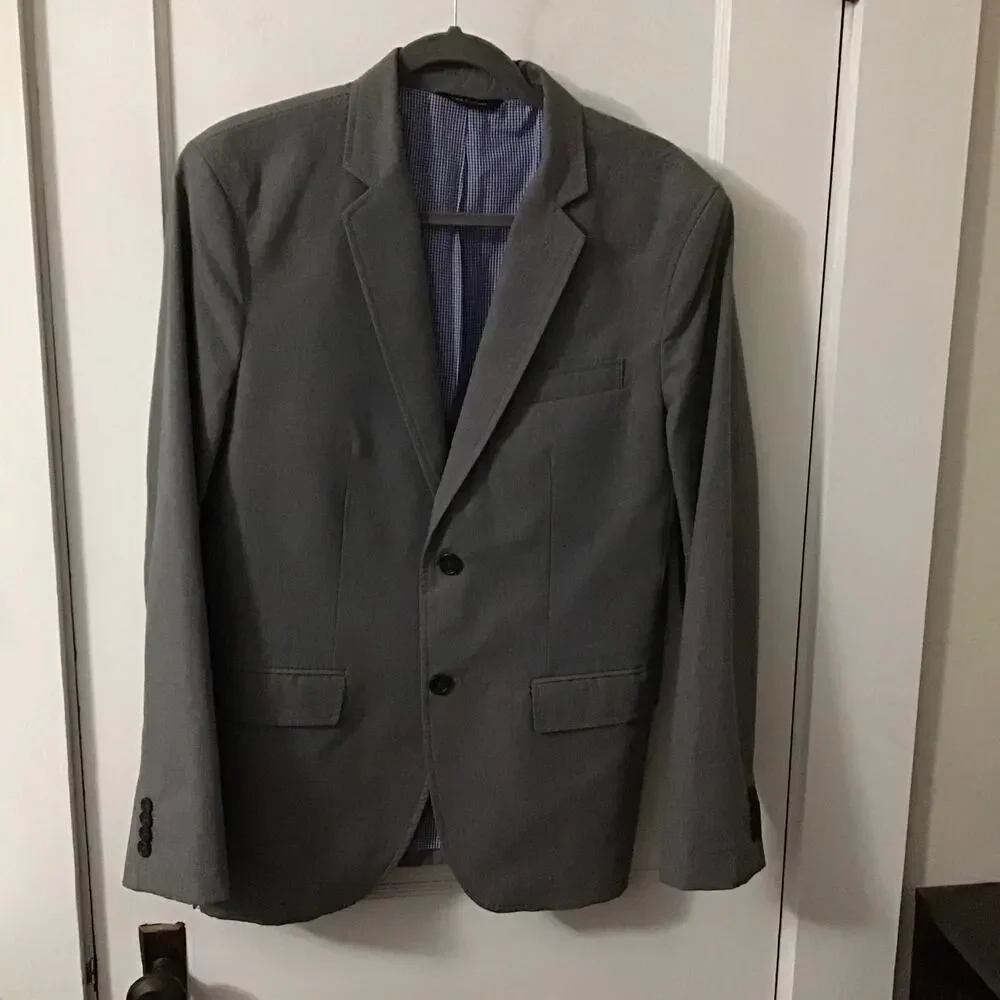 Banana Republic 40R Gray Blue Tailored Fit 2-Button Sports Coat